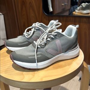 Veja Impala Gray and Pink Sneakers